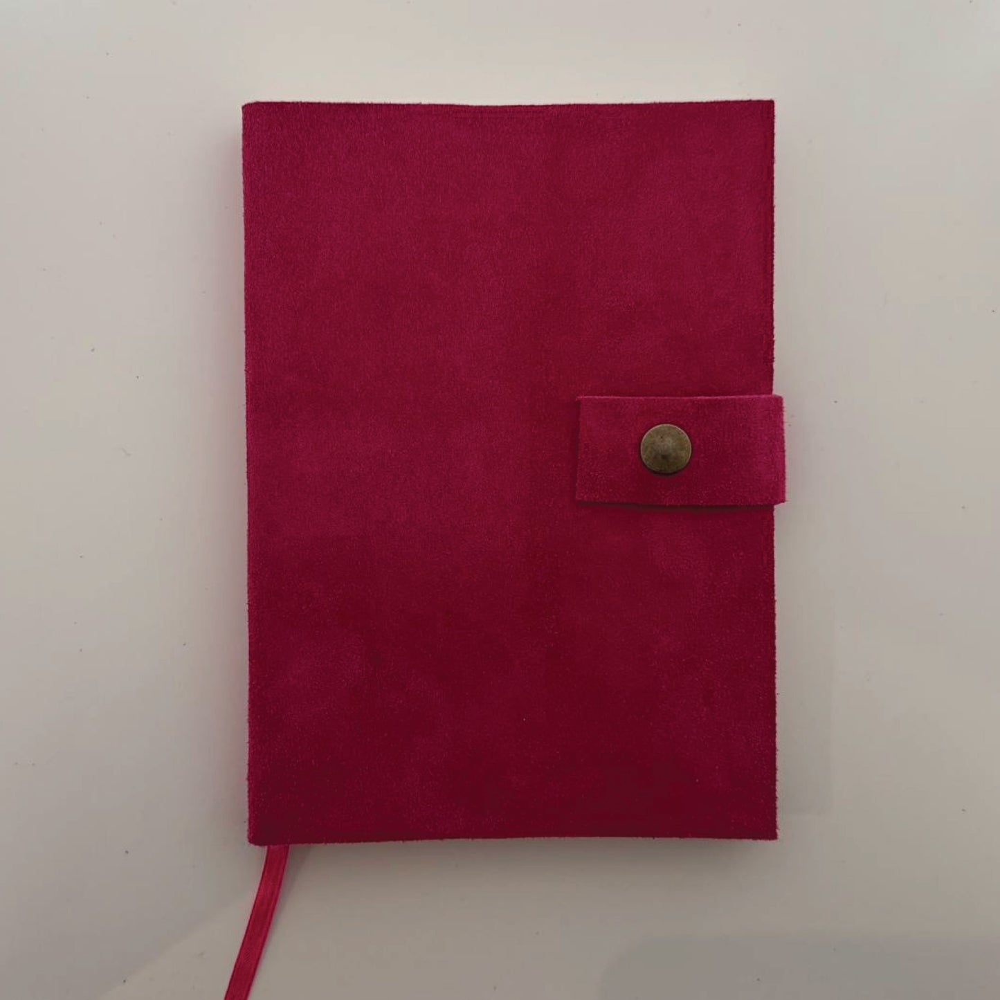 Agenda de Cuero Gamuzado Tonos Rojos - 15x21