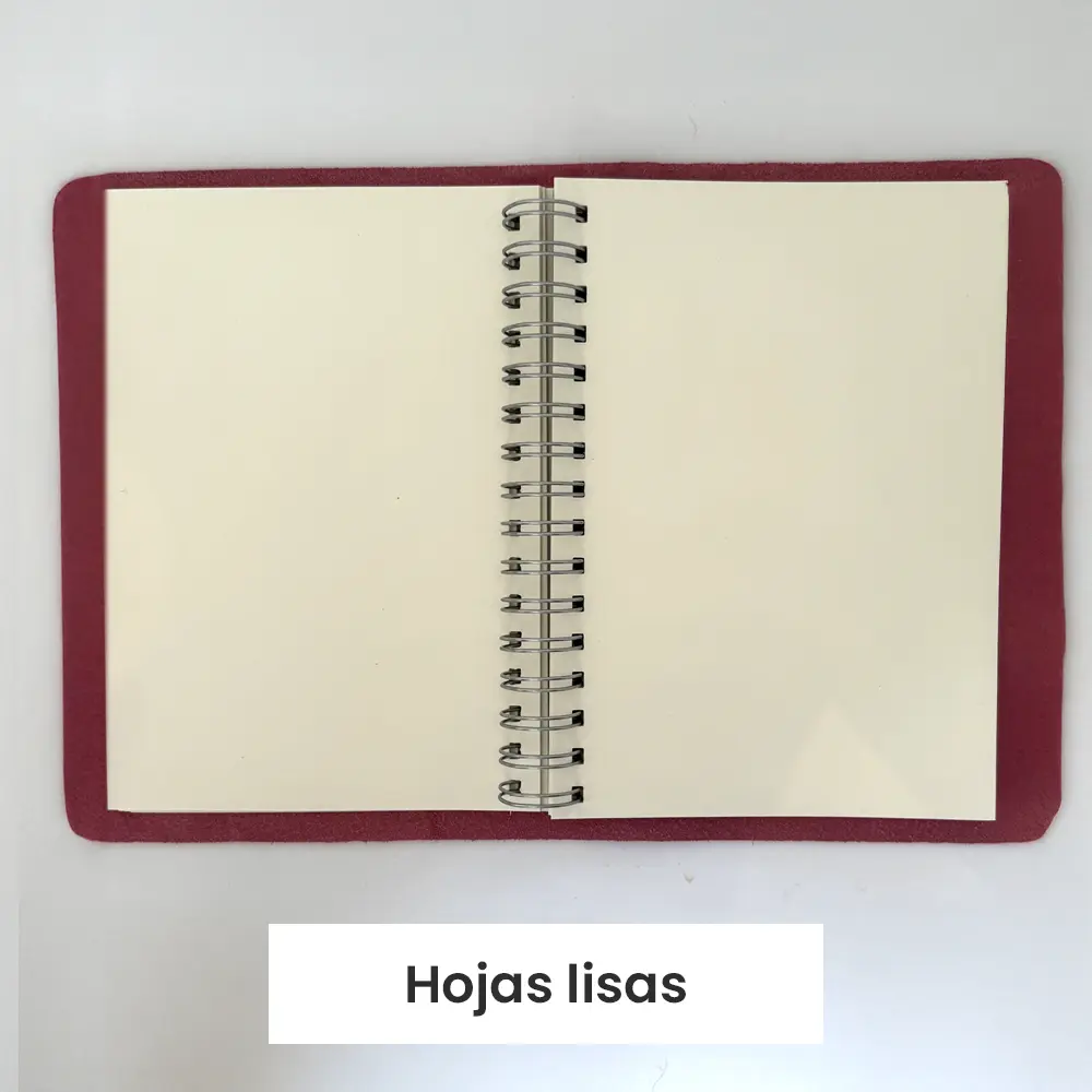 Cuaderno de cuero recargable