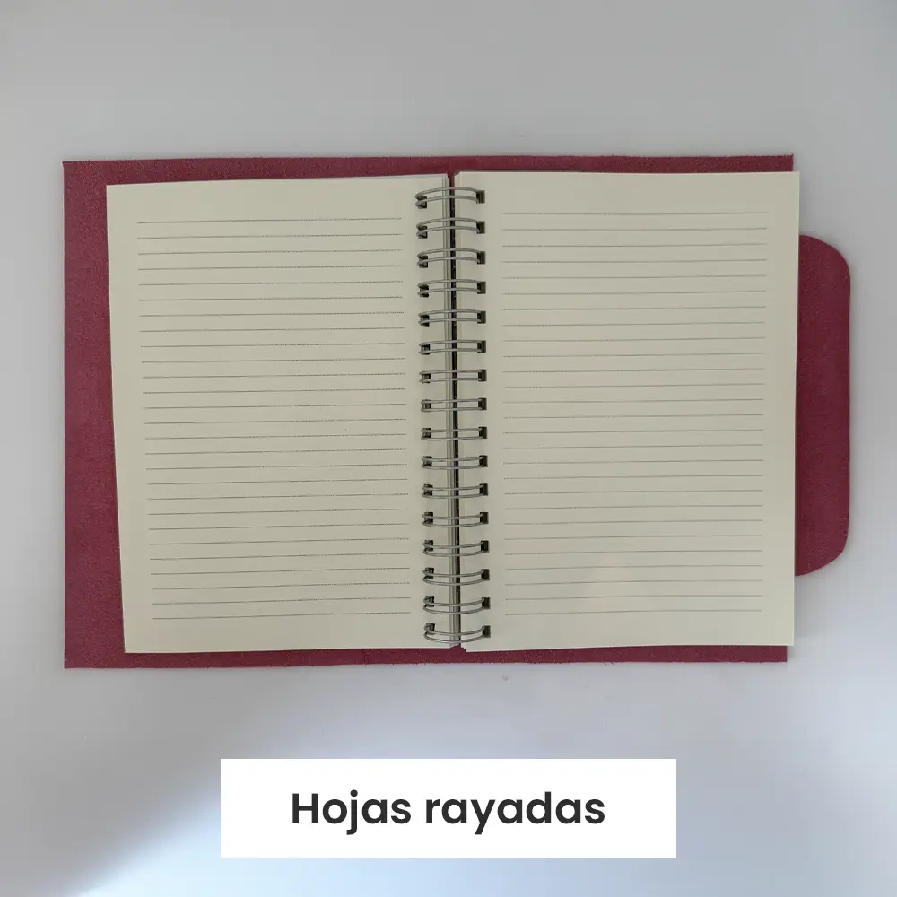 Cuaderno de cuero recargable