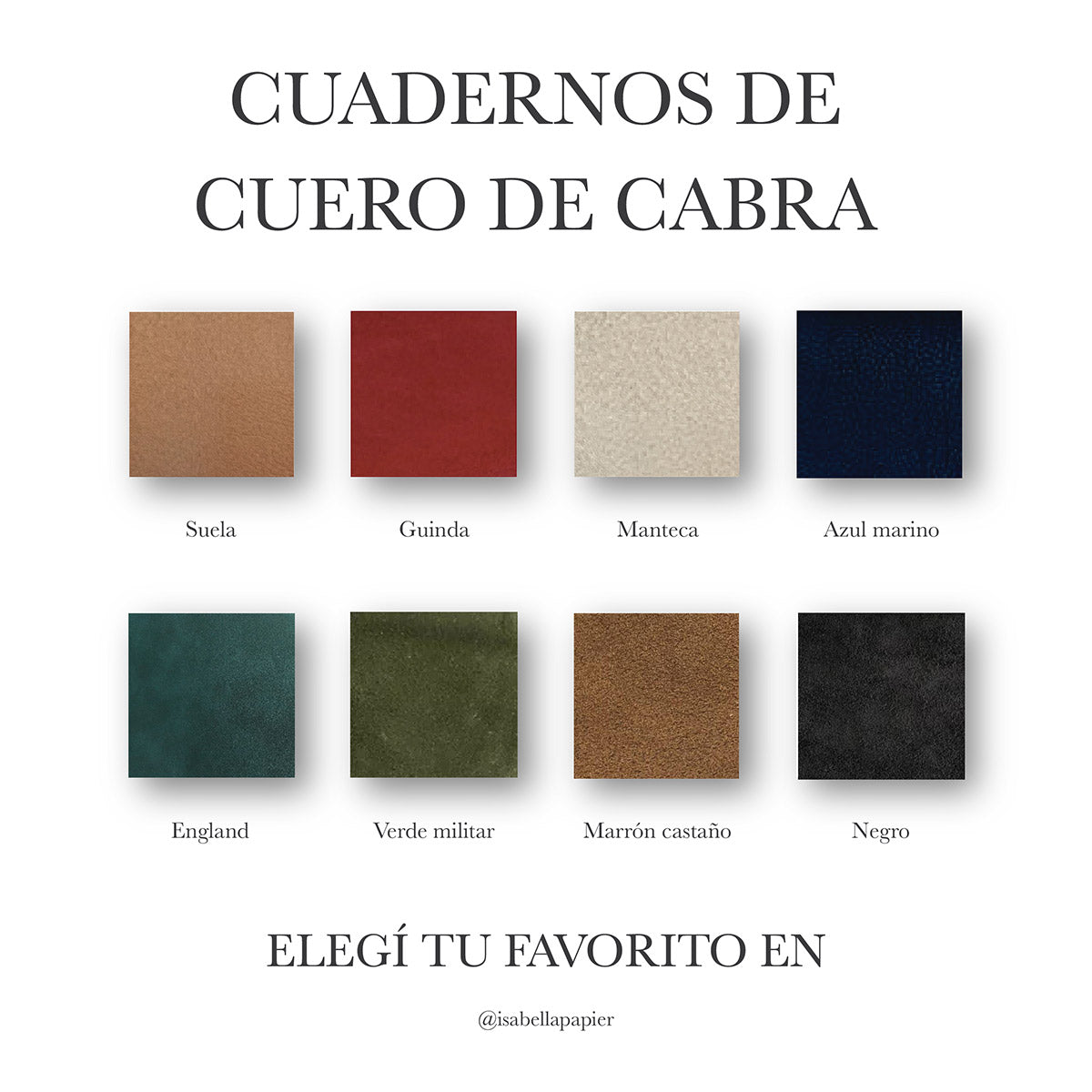 Cuaderno de Cuero de Cabra Tapa Dura