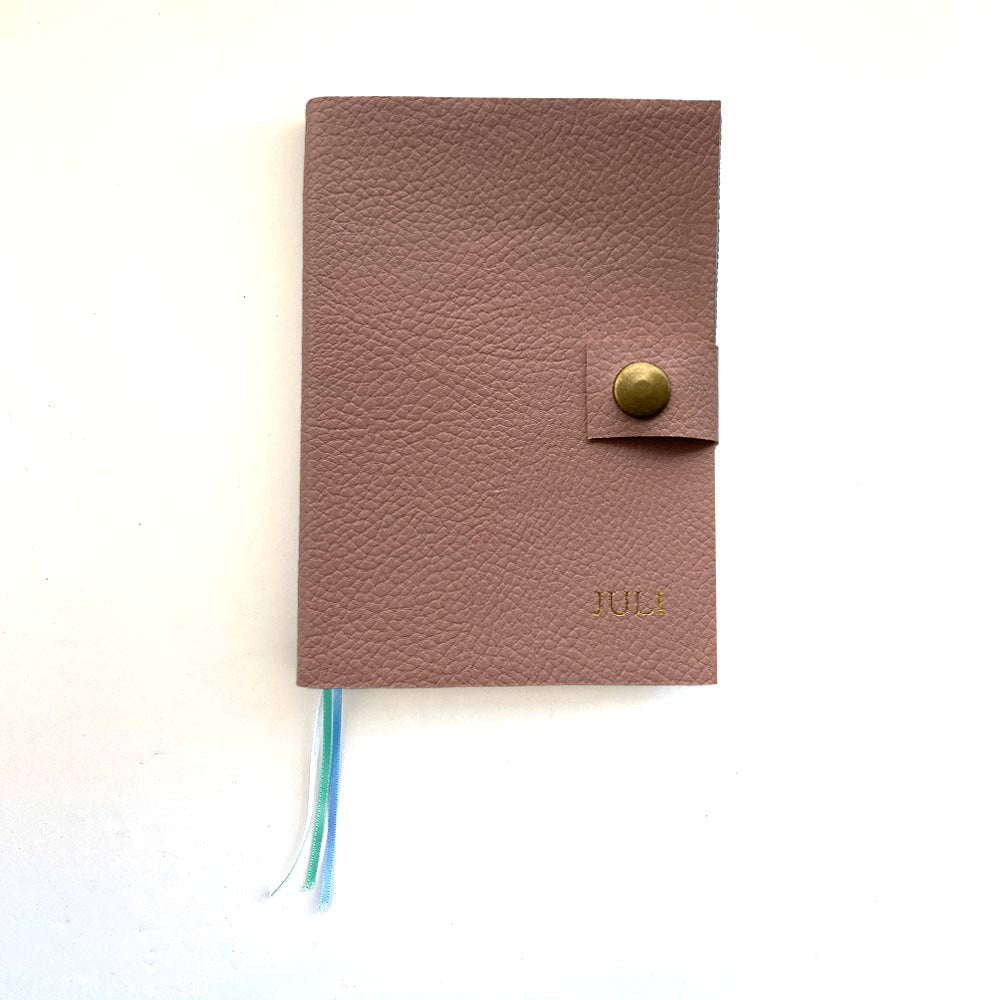 Agenda de Cuero Graneado Tonos Pasteles - 15x21