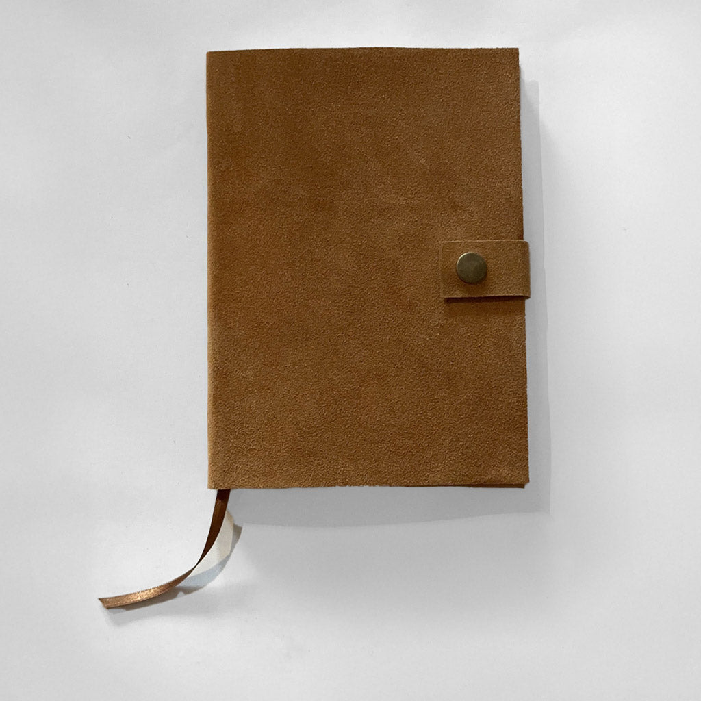 Agenda de Cuero Gamuzado Tonos Marrones- 15x21