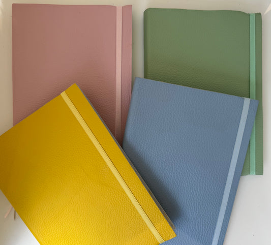 Cuaderno de Cuero Tonos Pasteles