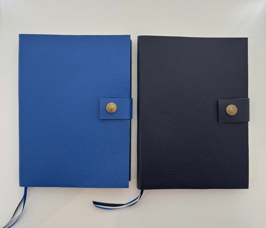 Cuaderno de Cuero Tonos Azules