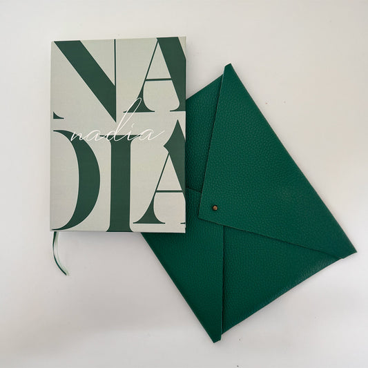 Set - Cuaderno laminado y sobre de cuero