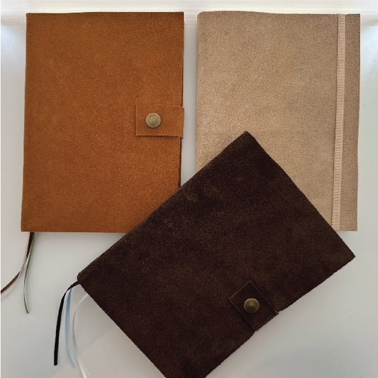 Agenda de Cuero Gamuzado Tonos Marrones- 15x21
