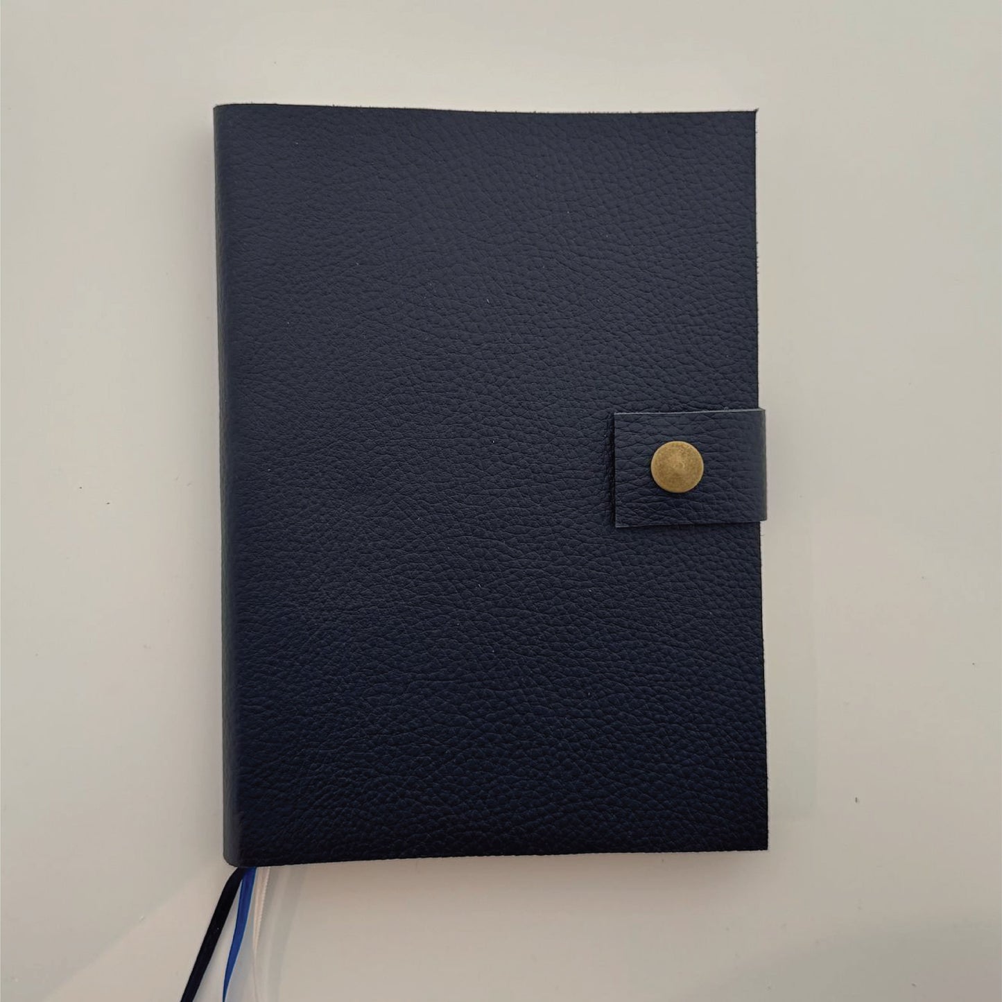 Agenda de Cuero Graneado Tonos Azules 15x21