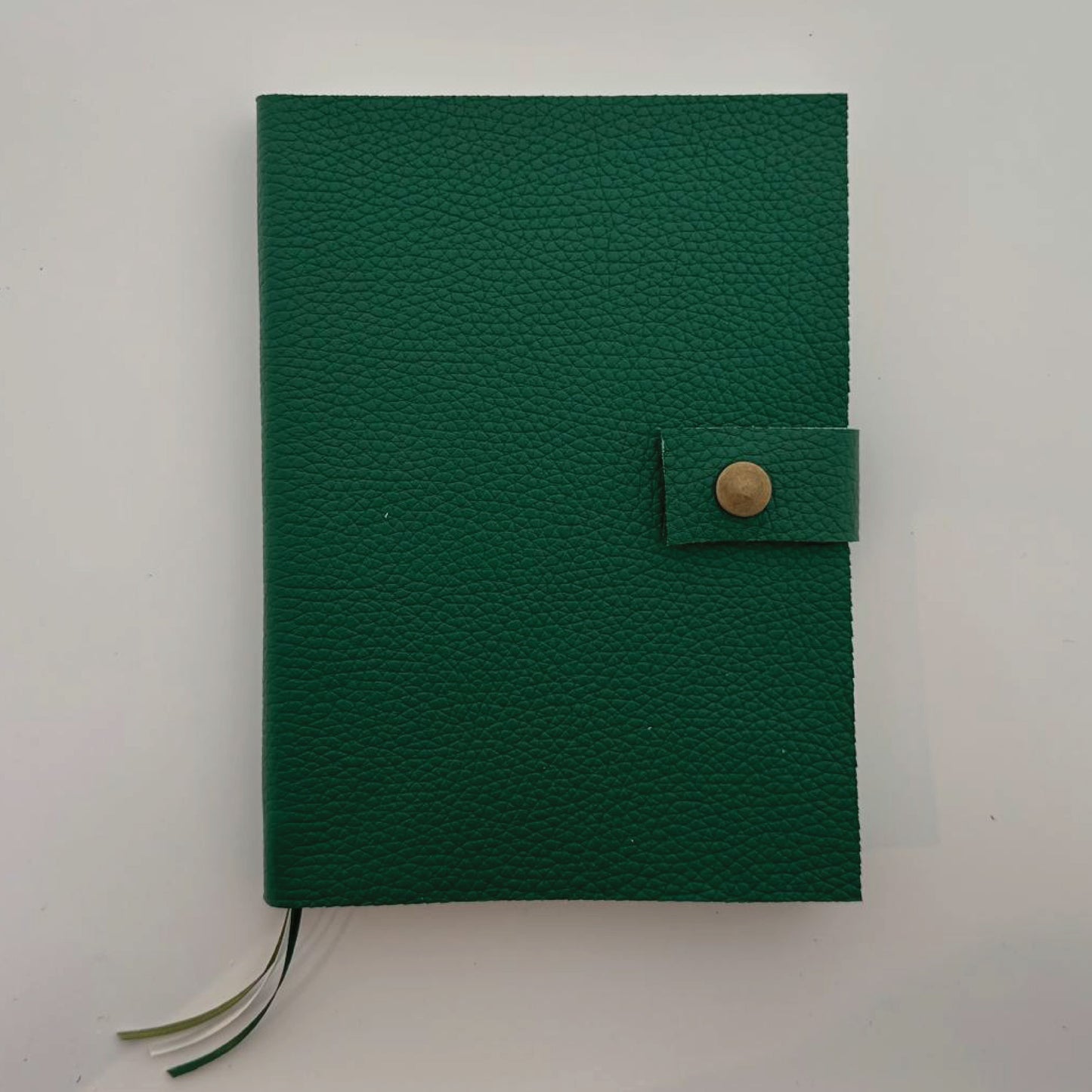 Agenda de Cuero Graneado Tonos Verdes 15x21