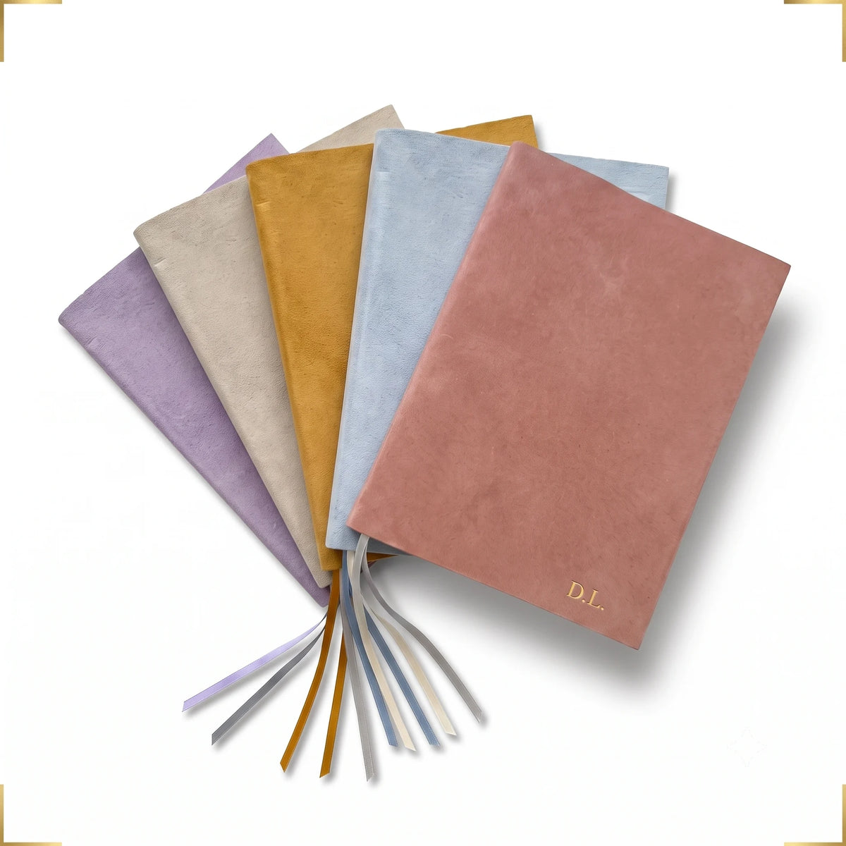 Cuaderno de Cuero Gamuzado tonos pasteles