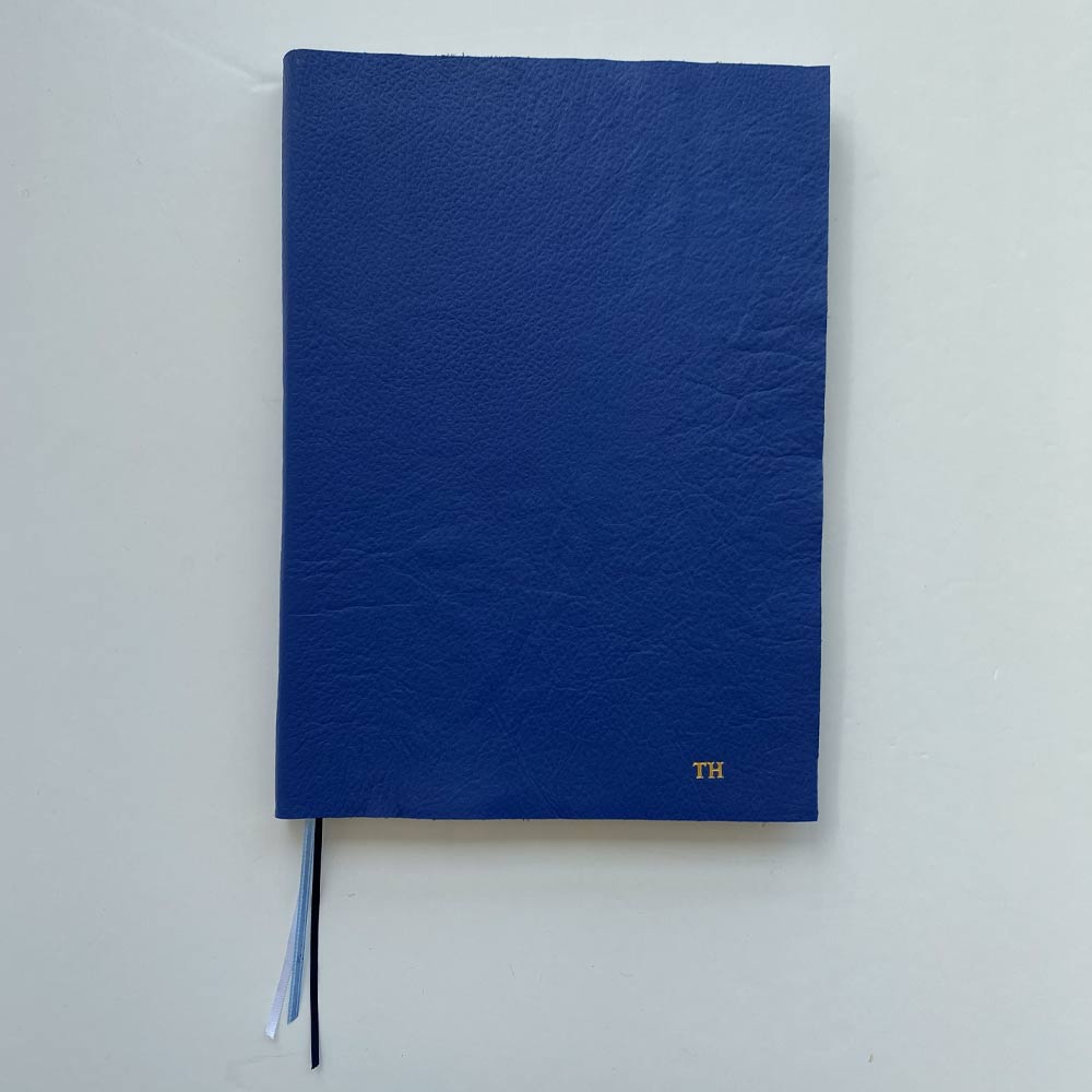 Cuaderno de Cuero Tonos Azules
