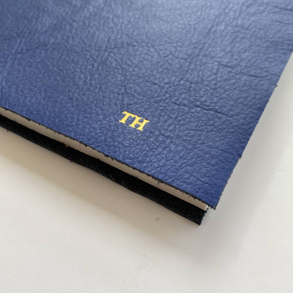 Cuaderno de Cuero Tonos Azules
