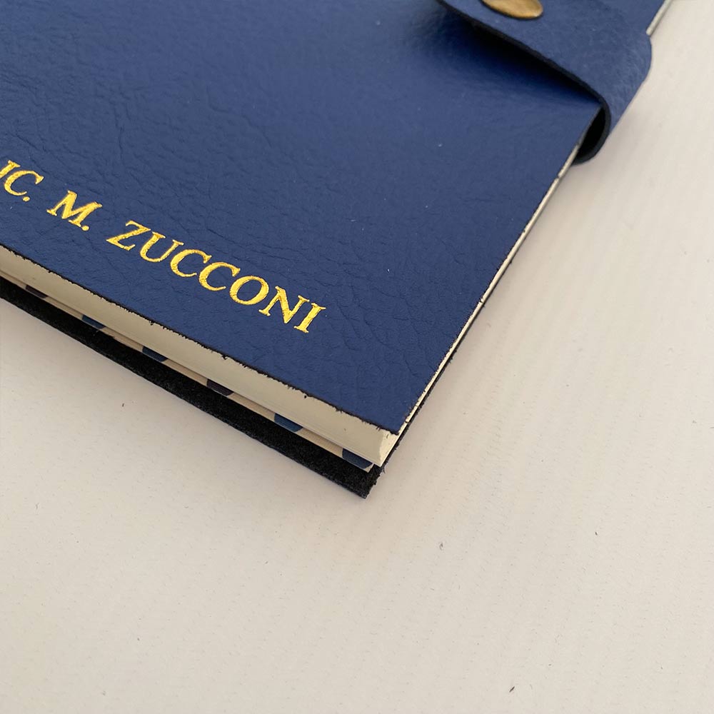 Cuaderno de Cuero Tonos Azules